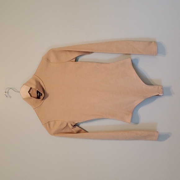 NEW Lulus Womens Mock Neck Comfort Ribbed Bodysuit Top sz S - Picture 2 of 10